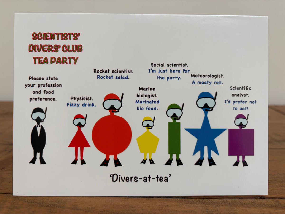 Divers-at-tea    (blank inside)