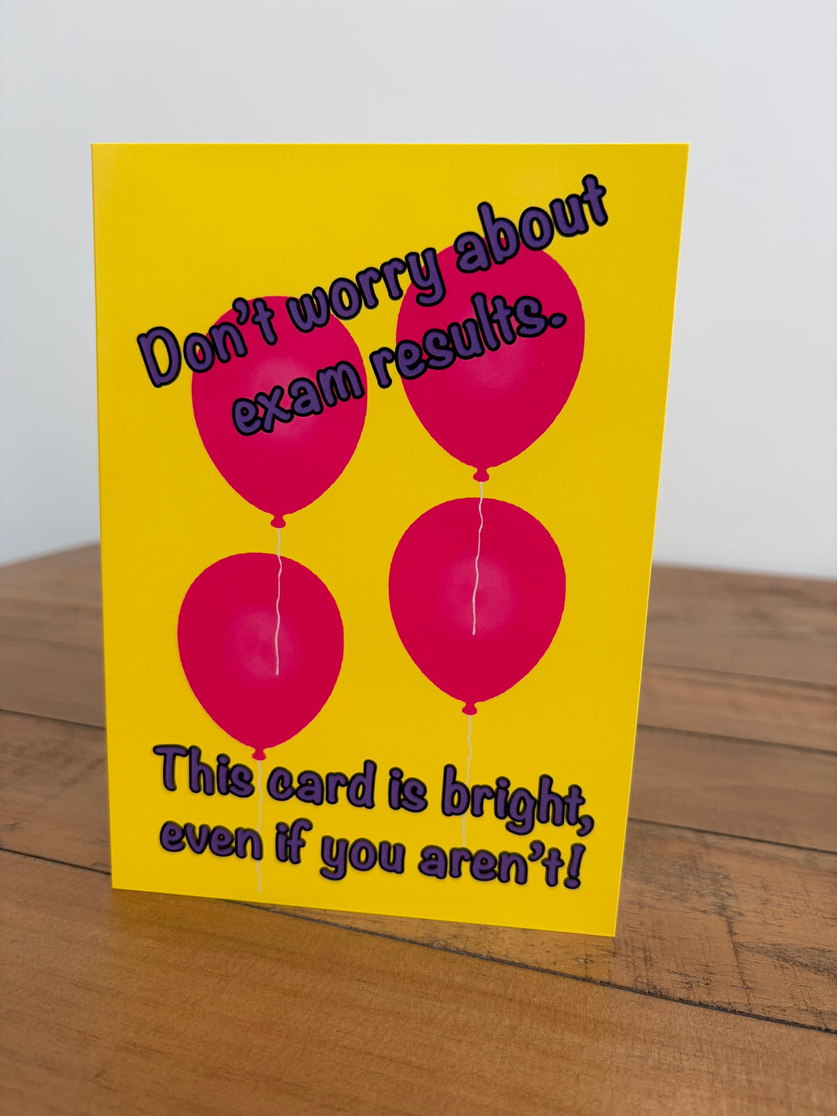 Exam results card (blank inside)