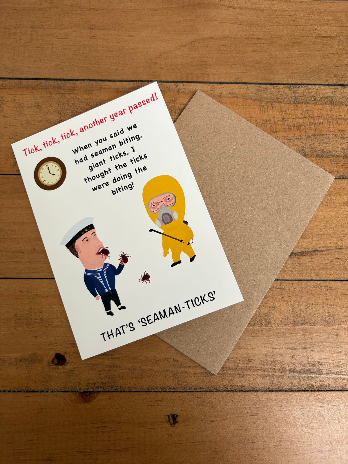 ‘Seaman-ticks’    (blank inside)