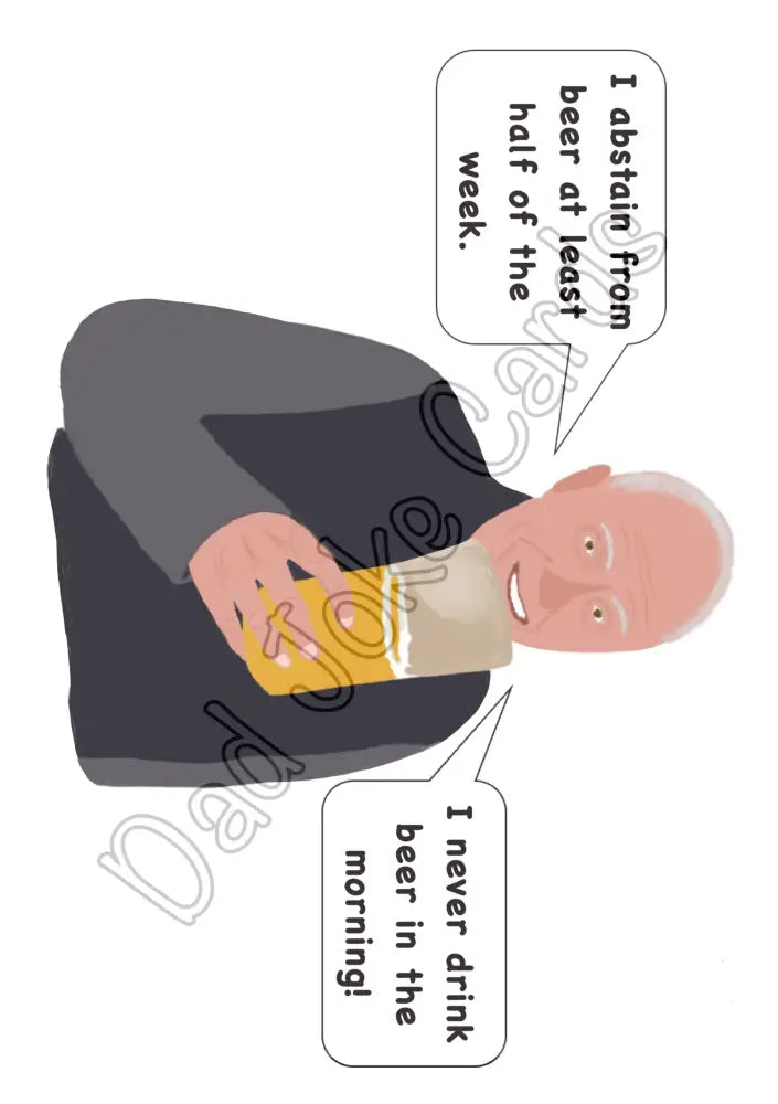‘Abstain’ beer man