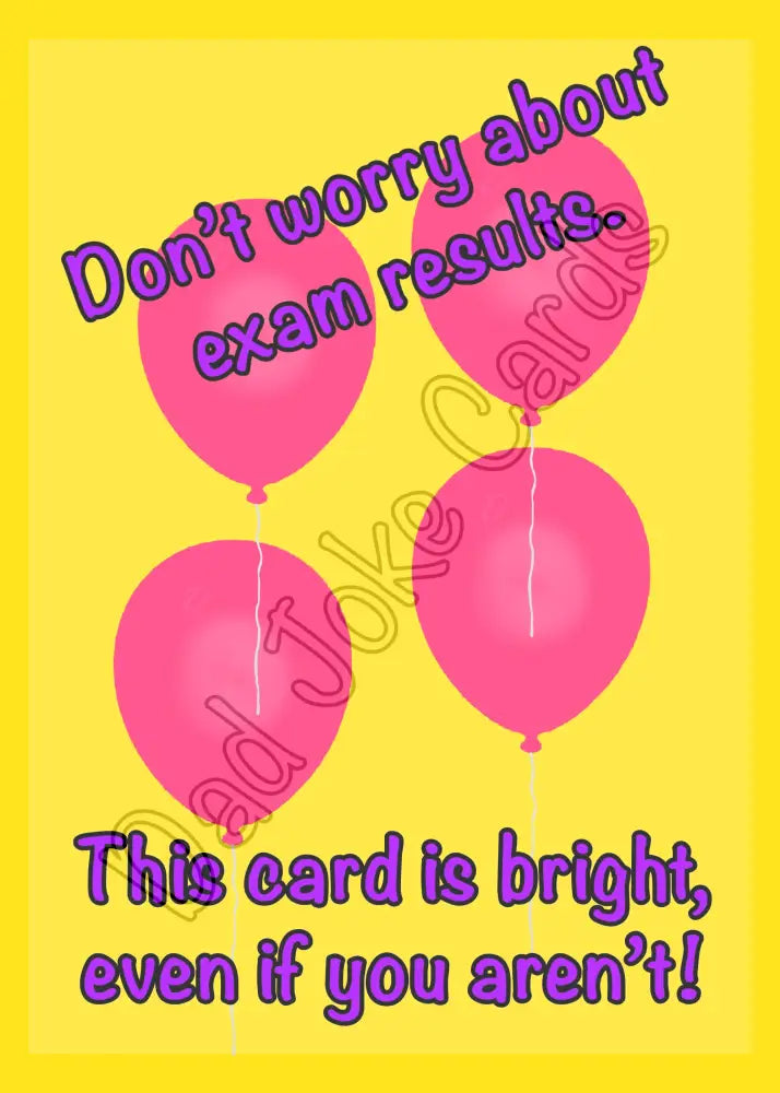 Exam results cards - Greetings card