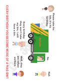 ‘Has-Bin’ birthday card (inside message: Happy Birthday!) - Greetings card