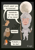 K’night ’Sir Cumcise’ Greetings card