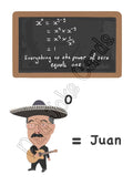 Mexica to the Power of Zero = Juan (Blank inside) - Greetings card